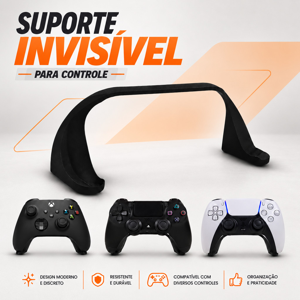 Suporte Invisível Para Controle PS5 PS4 Xbox One Series S X Organizador Gamer