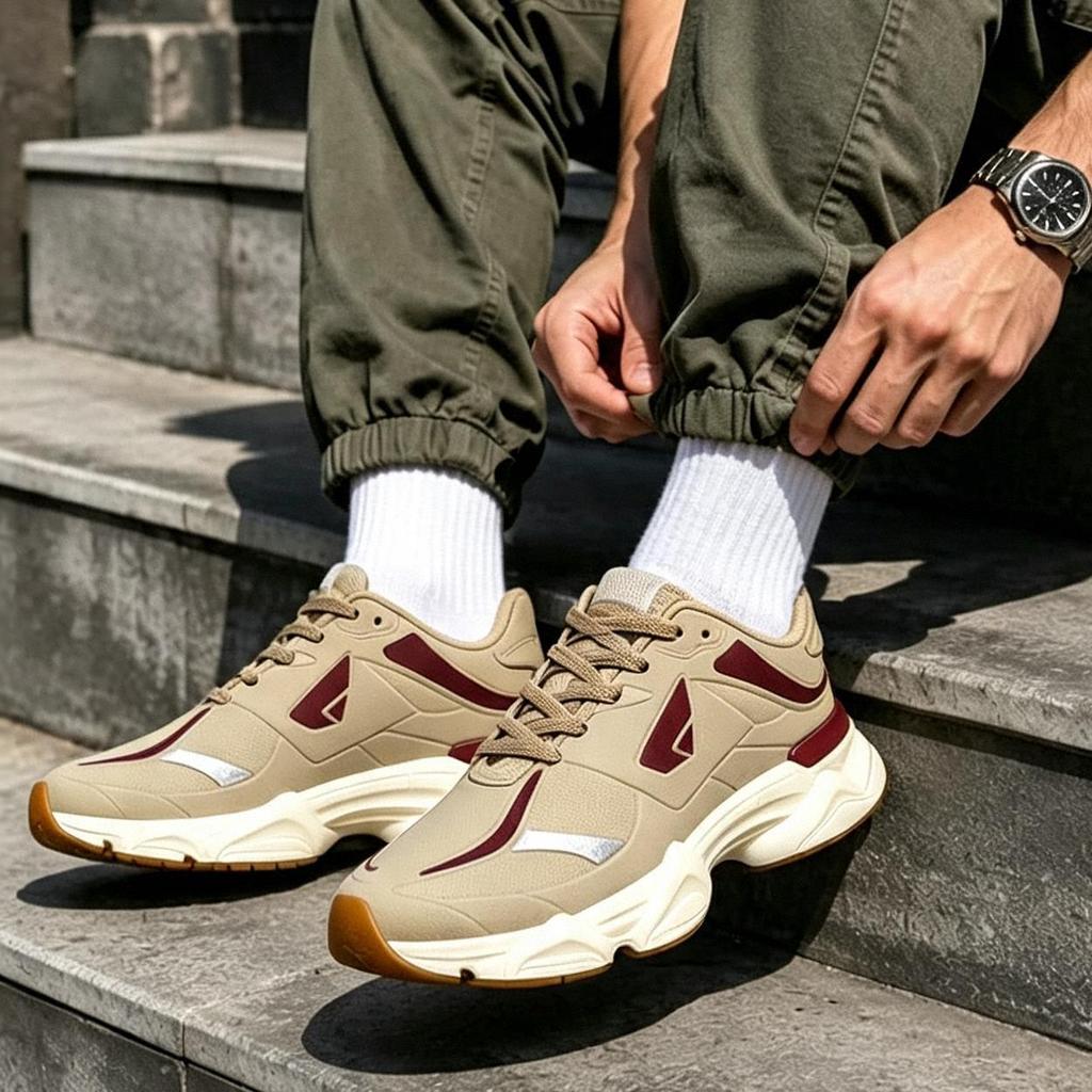 Tênis Masculino Feminino Streetwear Skatista Casual Retro Urbano Esportivo Confortável Sola Alta Leve Academia Caminhada