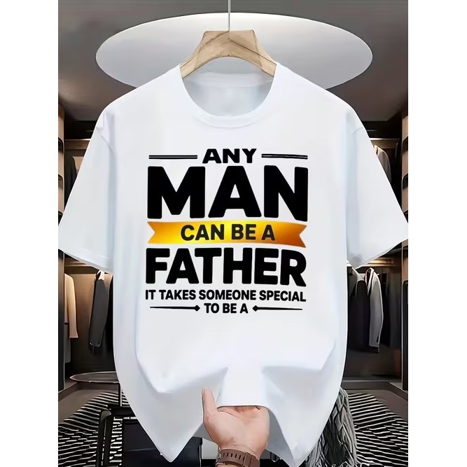 Camiseta Masculina Manga Curta Estampada Tema Pai Confortável Moderna Premium Estilosa Casual Moda Tendência Verão