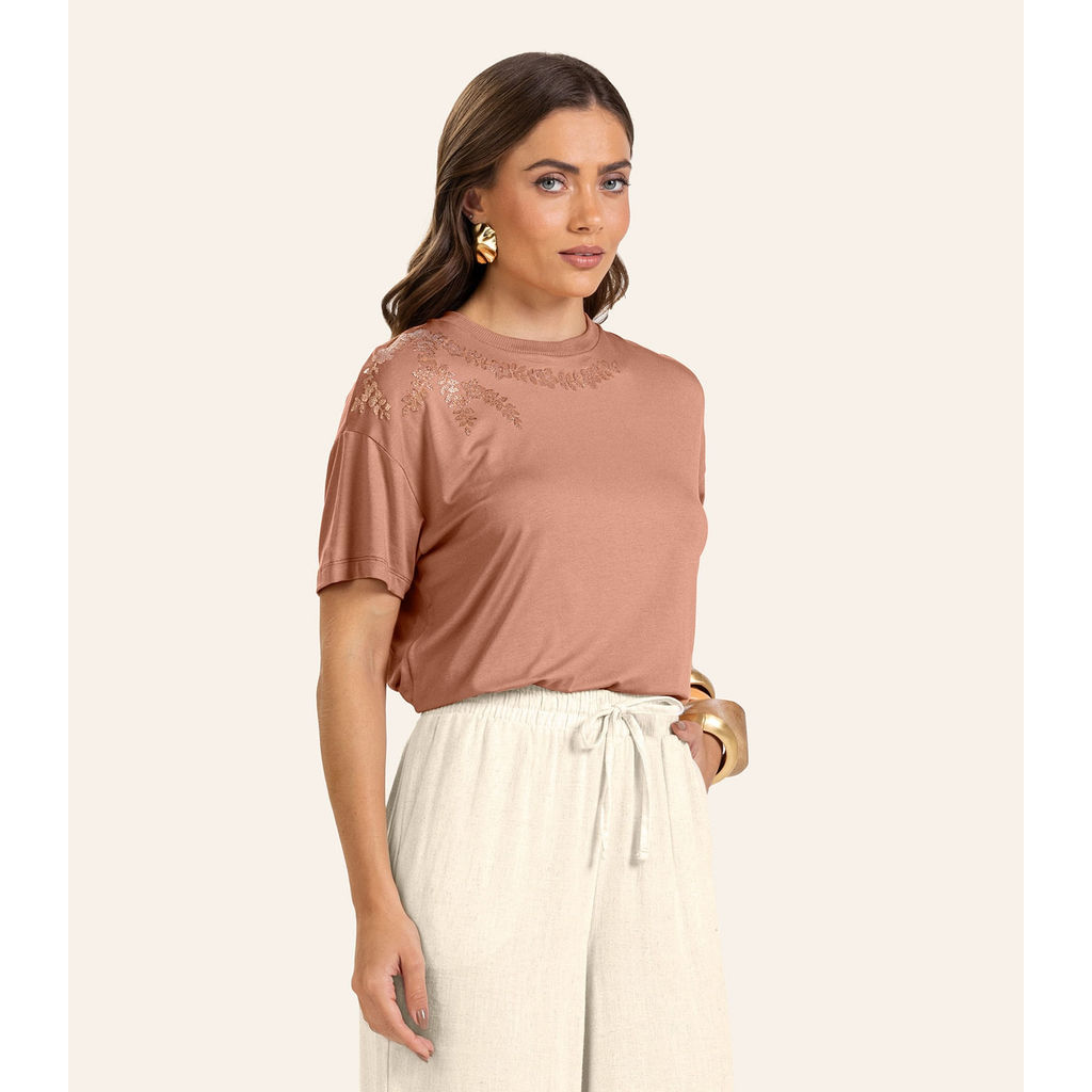 T- shirt Feminina Endless Marrom