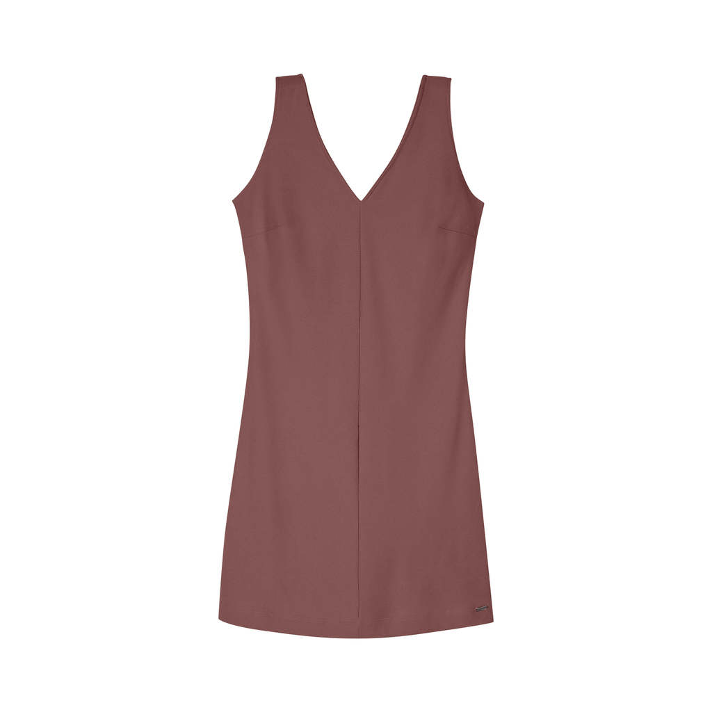 Vestido Curto Feminino Decote V Marialícia Marrom · foto 2