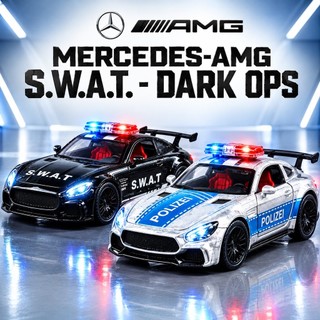 Carrinho Miniatura Ferro Porsche 911 GT2 Rs Mercedes-AMG Dark-Ops Abre As Portas - Escala 1:36