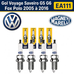 Jogo Velas De Ignição Gol Voyage Saveiro G5 G6 Fox Polo 2005 à 2016