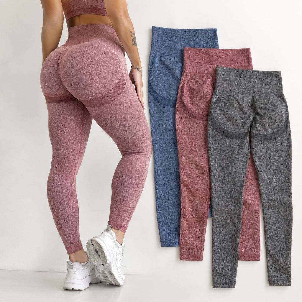 Kit Com 3 Calças Legging Calça Para Academia Calça Levanta Bumbum Cintura Alta Modeladora Feminina.