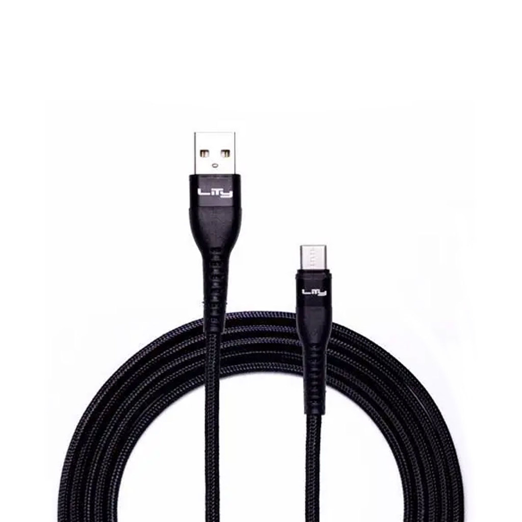 Cabo USB para USB-C nylon Preto 2m 60W C11P Lity — oferta na Shopee