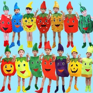 Dia frutas vegetais desempenho traje jardim de infância vegetal frutas traje feriado beijo ambientalmente amigável andan