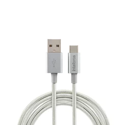 Cabo USB para USB-C Nylon Branco 1,5m EUAC15NB Intelbras