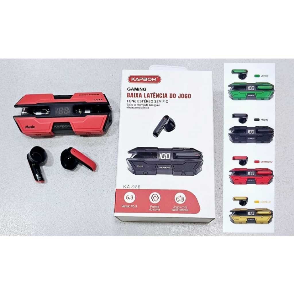 Fone De Ouvido Bluetooth Sem Fio Gamer Sport EJ-S8
