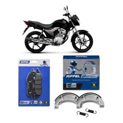 Kit Pastilha E Lona De Freio CG150\125 2009 A 2015 Titan Mix Fan Cargo \ Honda CG160 Fan ESDI 2015 a 2017