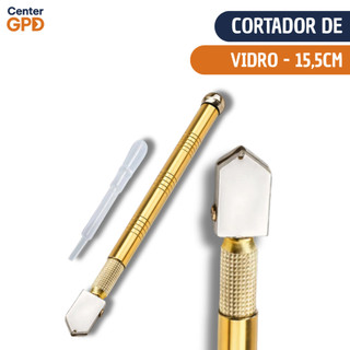 Cortador de Vidro e Espelho Profissional Ferramenta tipo Caneta | Com Reservatório Riscador Diamante