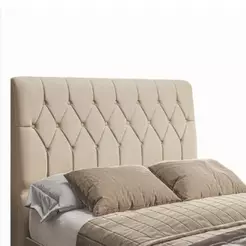 Cabeceira Cama Box Istambul Casal 145cmX126cm Suede Bege