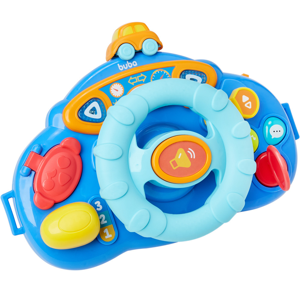 Volante Musical Buba +12m Com Luzes E Sons Interativos Brinquedo Educativo Montessori Estimula Coordenação E Imaginação