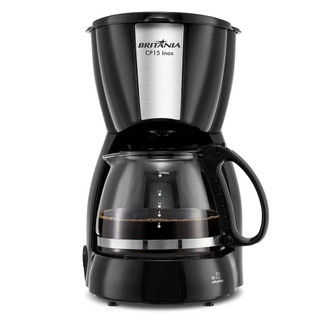 Cafeteira Britânia CP15 Vidro Preto Com Inox