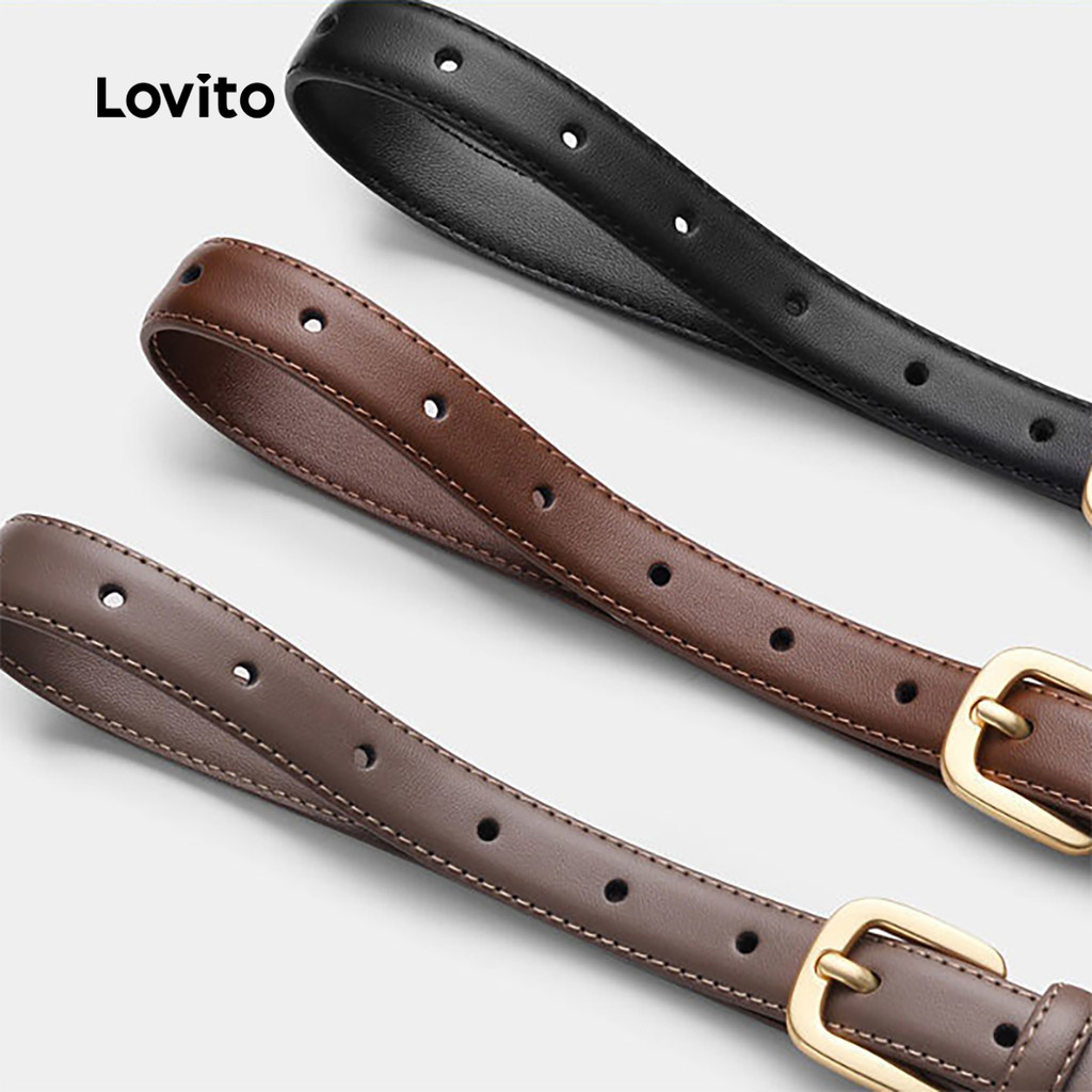 Lovito Cintura Ajustada com fivela LFASCS518 em Oferta na Shopee