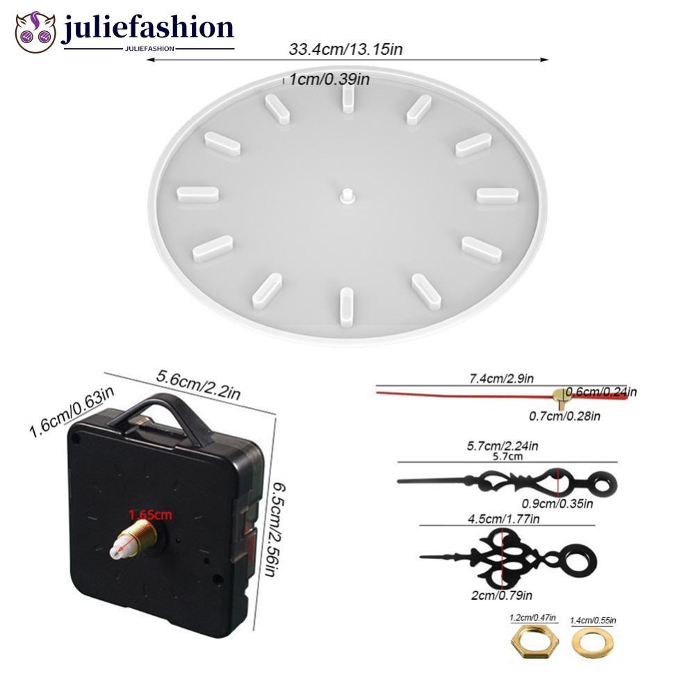 JULIEFASHION Relógio Molde De Silicone Artesanato Artesanal Redondo Moldes De Resina Epóxi DIY Pendurado Na Parede Jóias em Oferta na Shopee
