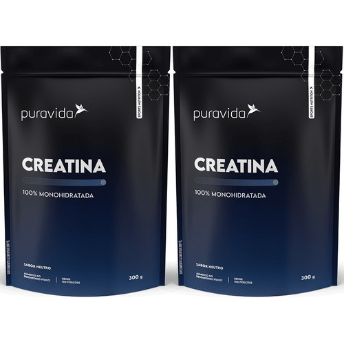 Creatina Monohidratada Pura Kit 2 300g Puravida