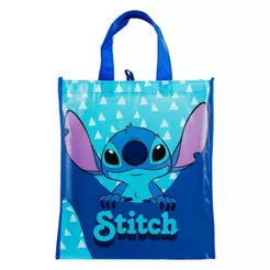 Sacola Feira Reutilizável Azul Stitch 39x35cm - Disney