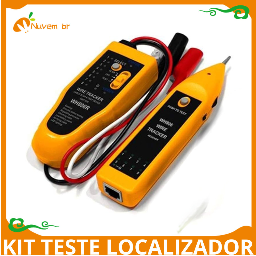 Kit Teste Cabo de Rede, Aparelho Profissional Localizador Iluminacao De Sinal, cabos Blindados zumbidor TC300 Nuvem