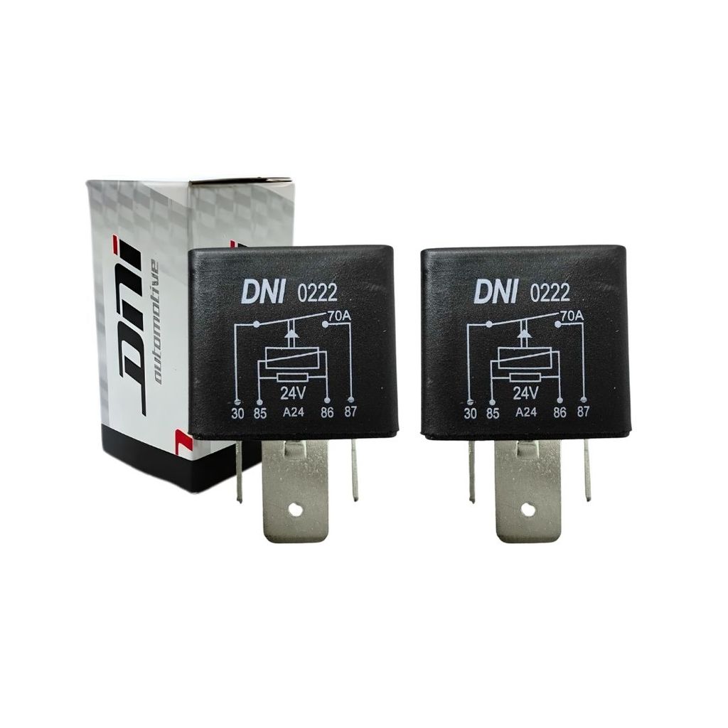 Par 2 Rele Auxiliar Universal 70a 24v 4 Pinos Com Suporte DNI0222 Rele 70a Uso Geral 24v em Oferta na Shopee