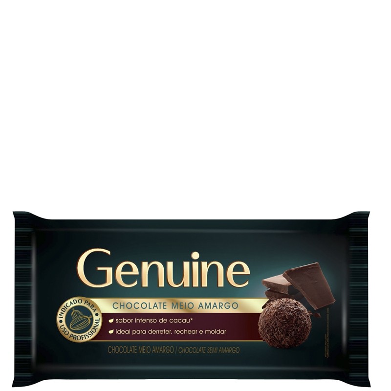 Chocolate genuine meio amargo 2,1kg cargill chbe02lk