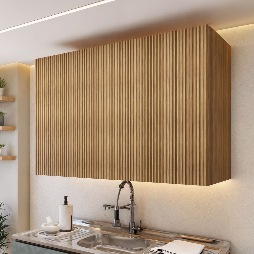 Armário Aéreo 2 Portas 120Cm Ripado  100% Mdf Rainha 120 em Oferta na Shopee