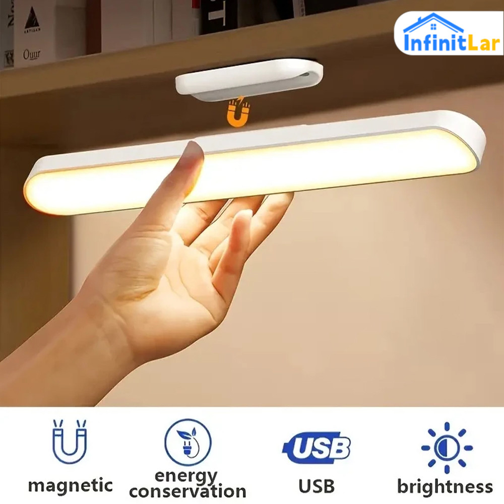 Luminária de LED Sobrepor Bastão Magnética Recarregável com Sensor de Toque em Oferta na Shopee