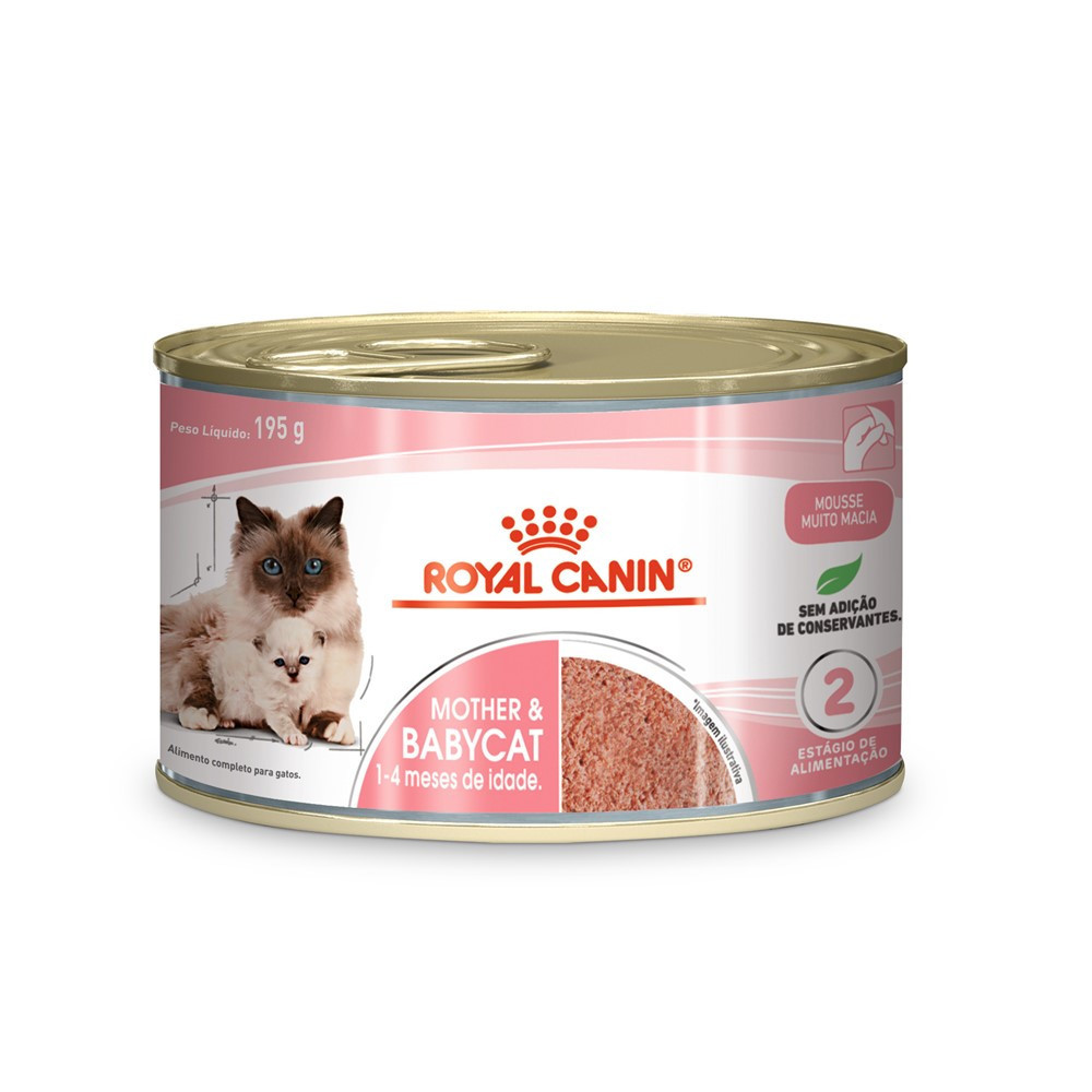 Ração Úmida Mother e Babycat Instinctive para Gatas Gestantes Lactantes e Gatos Filhotes Royal Canin 195g 1 Un em Oferta na Shopee