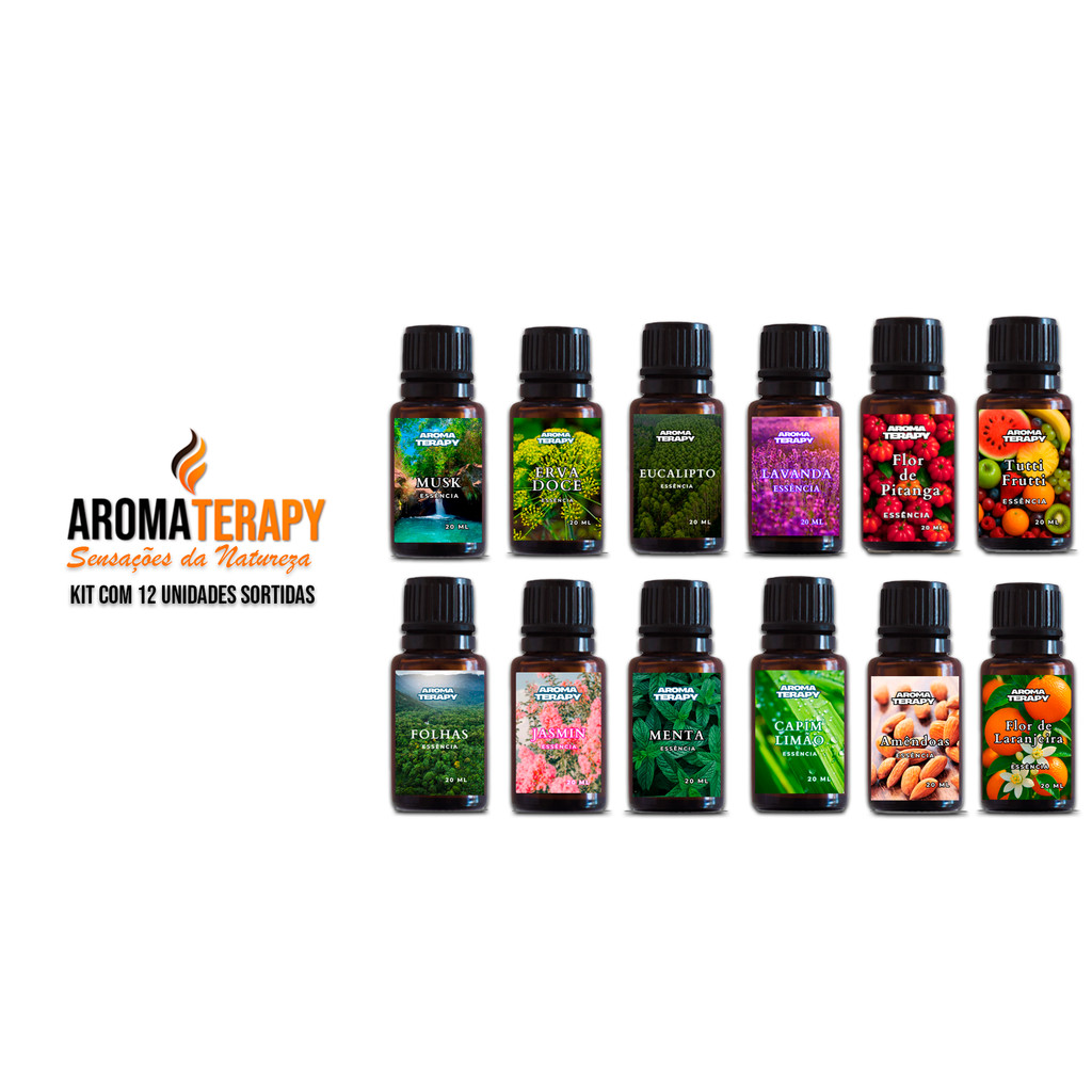 Essências Aromatizadoras 20ml | Para Umidificador, Difusor de Ambientes e Ar Hidrossoluveis