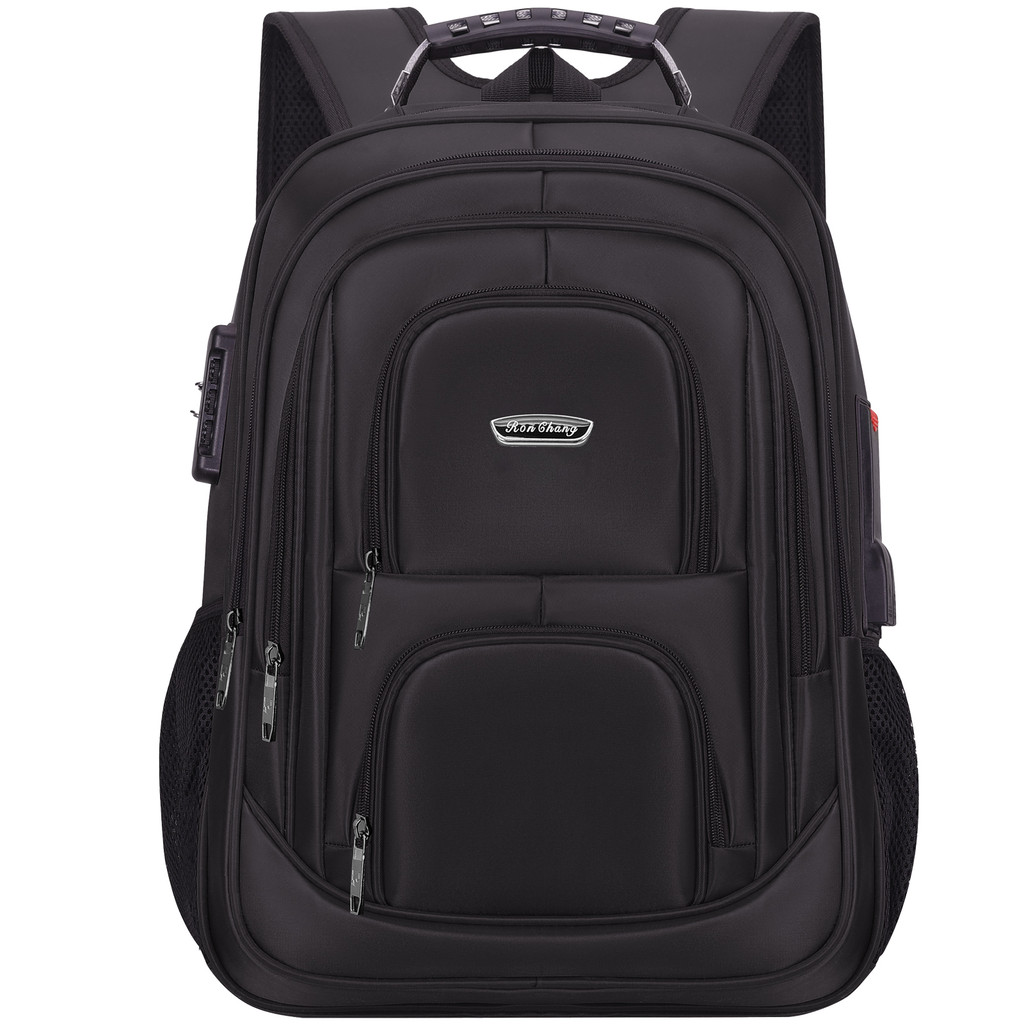 Imagem Mochila Masculina Grande Antifurto Impermeável com USB, Cadeado e Cabo de Aço para Notebook, Viagem e Trabalho