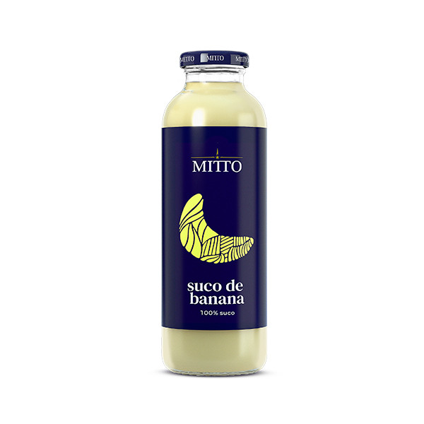 Suco Mitto Sabor Banana Garrafa Vidro 300ml
