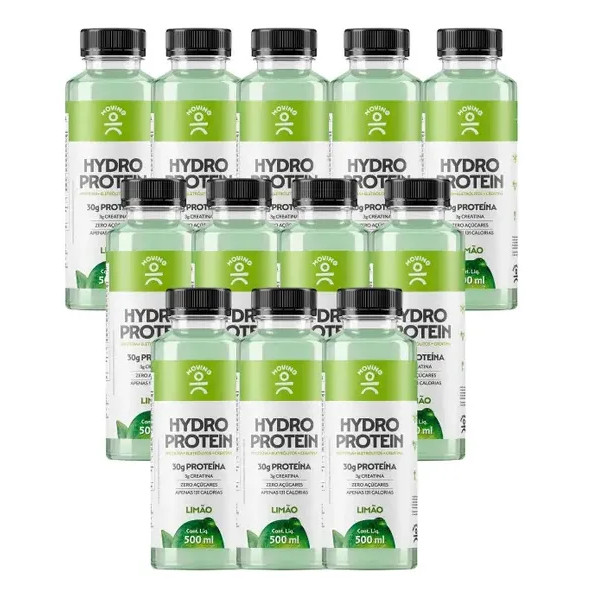 Bebida Moving Hydro Protein Isotônico Sabor Limão 500ml 12UN