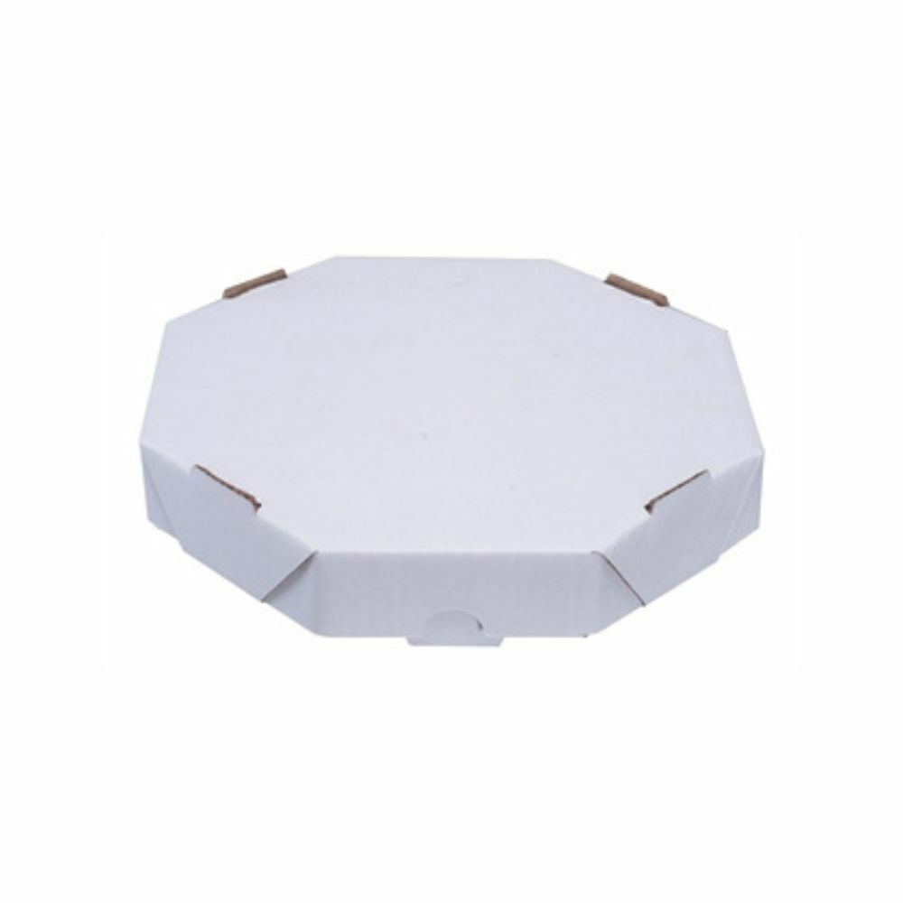 25 Embalagens Pizza 45cm Caixa Branca Lisa Sem Impressão Oitavada Reforçada Para Pizza Doce Salgado