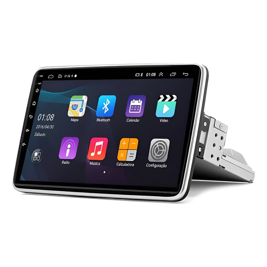 CENTRAL MULTIMIDIA 1 DIN PREMIUM ROTATIVA 10.1 POLEGADAS 2G+32 ANDROID AUTO CARPLAY em Oferta na Shopee