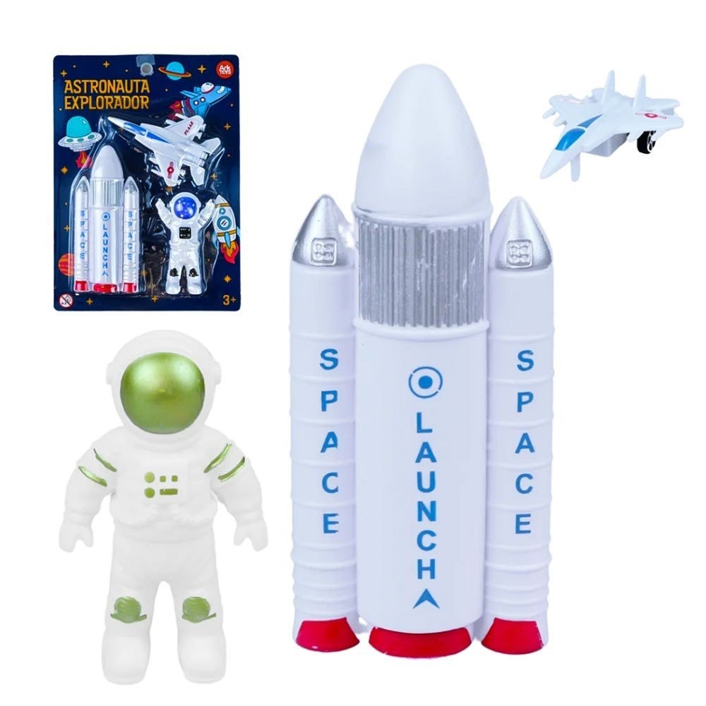 Coleção Astronauta Explorador Espacial Bonecos Astronautas Foguete Nave Meteoro são vários modelos