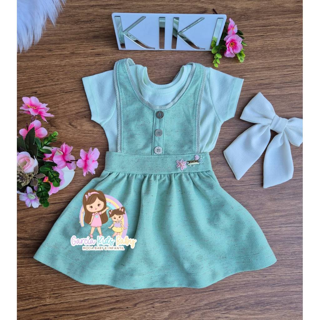 Salopete  Kiki  verão/primevera 1 ano e 2 anos atenção na discrição 💕 em Oferta na Shopee