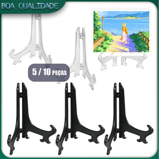 Kit 5/10 peças Suportes de acrílico para pratos, expositores dobráveis para fotos,pratos decorativos e arte de mesa