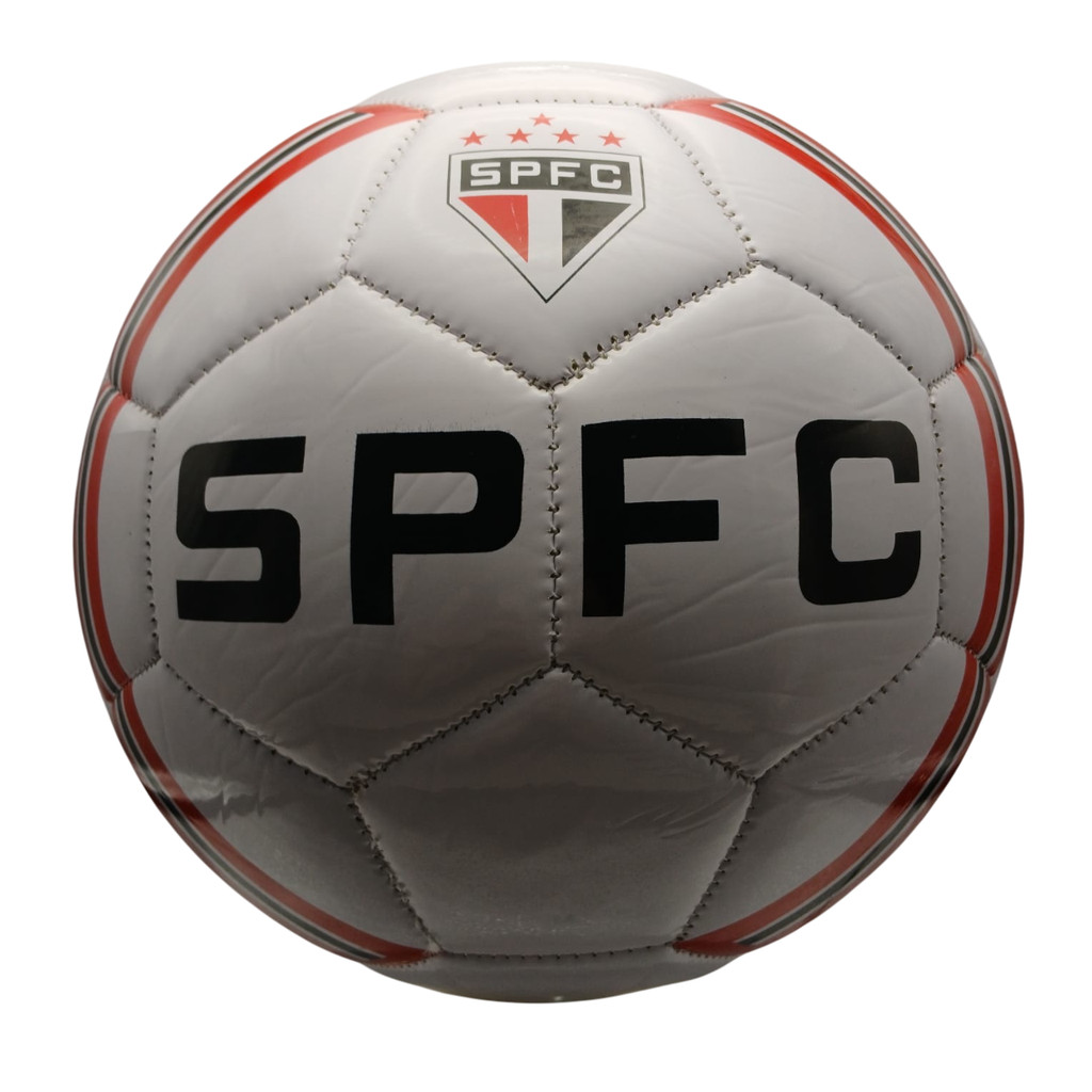 Bola De Futebol São Paulo FC Em Couro Sintético Tamanho 5