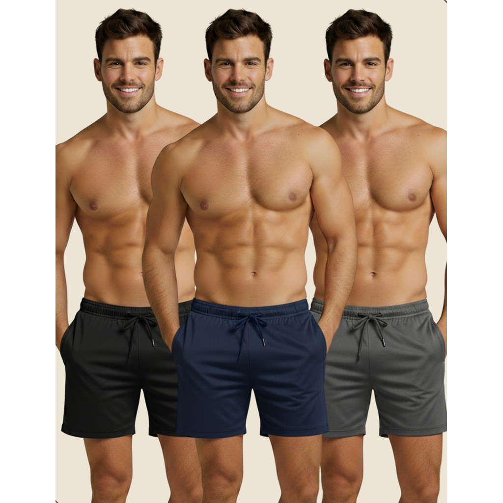 Kit 3 Bermuda Masculina Adulto Mauricinho Plus Size Moda Short Tactel Masculino Ideal P/ Praia Piscina Casual