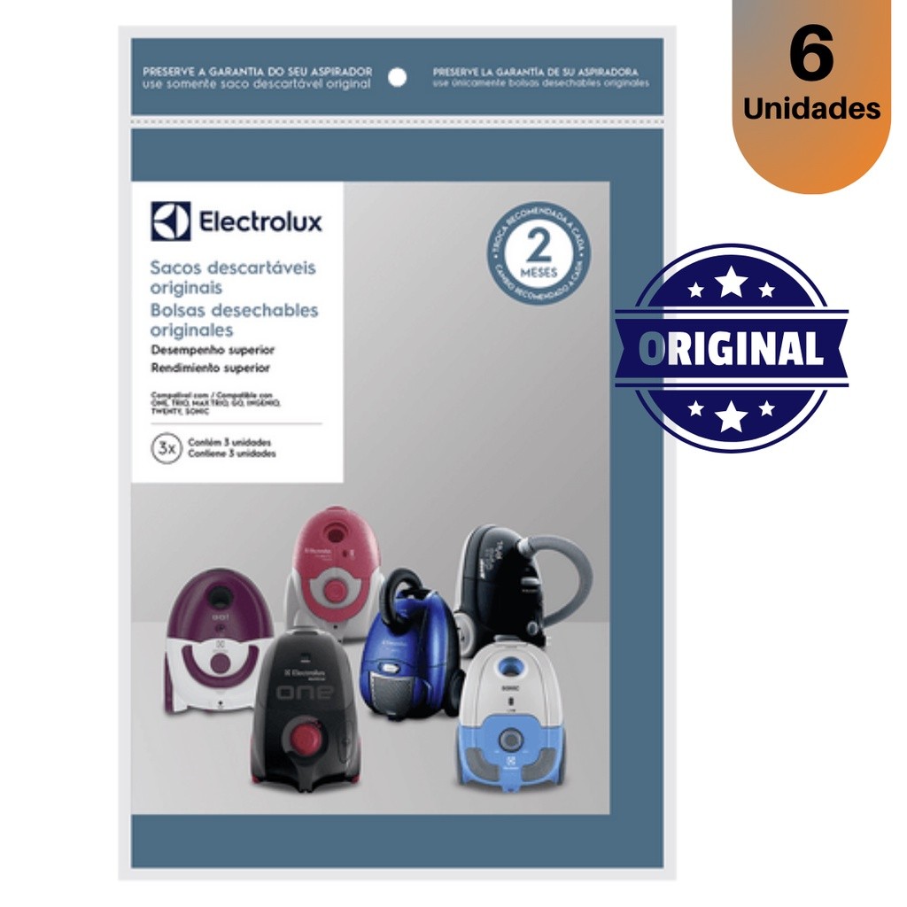 Saco Aspirador de pó Electrolux INGENIO diário 6 unds