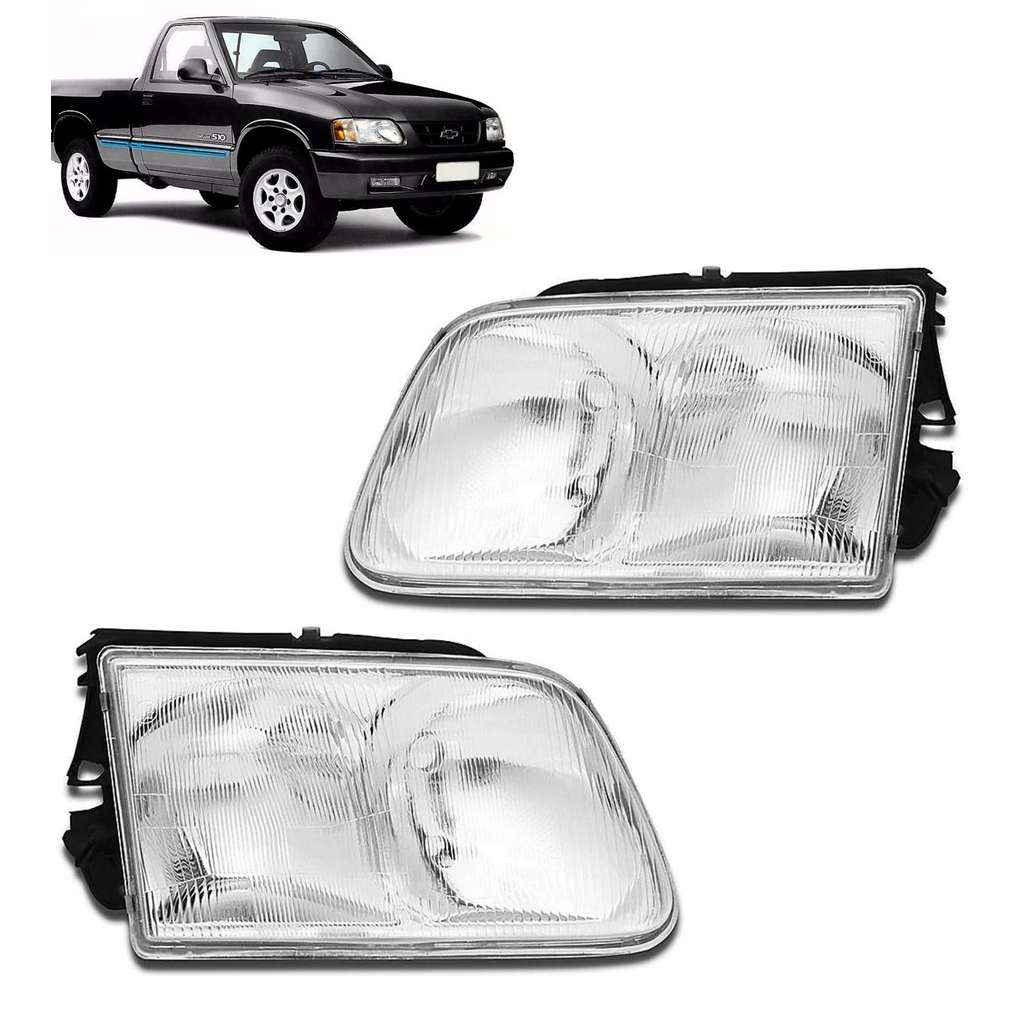Farol S10 Blazer 1995 1996 1997 1998 1999 2000 com Suporte
