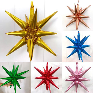 1/3/5pcs 22 Polegadas 4D Balões De Estrela De Explosão Siamesa Para Natal Ano Novo Aniversário Decorações De Festa De Ca em Oferta na Shopee