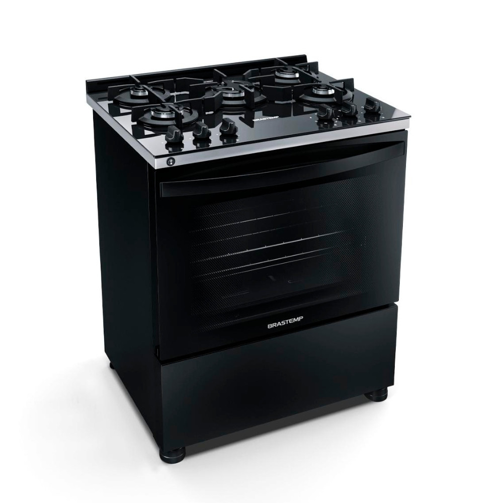 Fogão 5 Bocas Brastemp BFS5VCE Mesa de Vidro