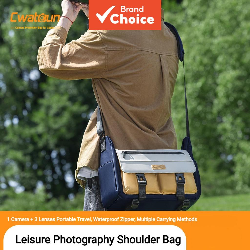Bolsa Tipo Estilingue Para Câmera , À Prova D'água , Crossbody Com Suporte Tripé E Compartimento Ipad , Câmeras DSLR SLR