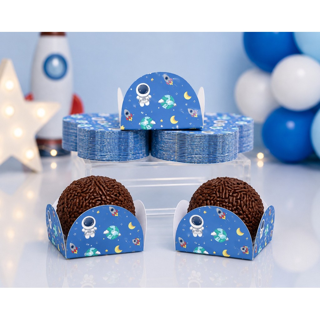 Forminha de Doces Astronauta Personalizada Lembrancinha de Festa Aniversário
