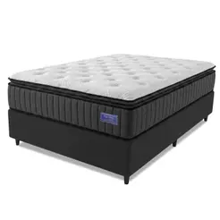 Cama Box Casal Colchão Ortopédico Titã Molas Ensacadas Pillow Top 138x188x72cm Hip Sleep