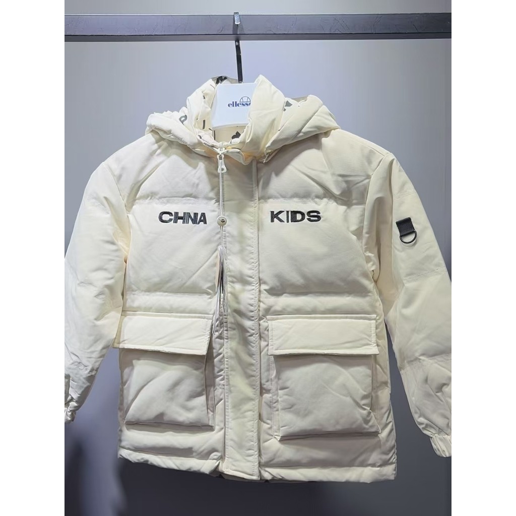 Casa de pássaro outono inverno crianças jaqueta elegante dupla face quente pato branco para baixo com capuz jaqueta de c