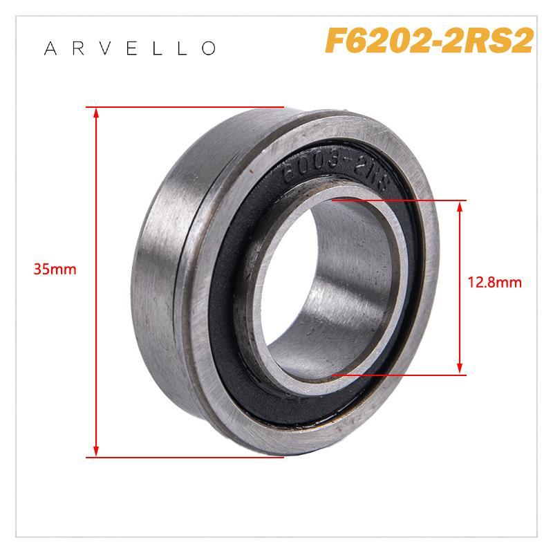 Arvello F6202-2RS Flange ABEC-1 Rolamento De Roda Com Vedação Esférica Para Carrinho De Jardim Sulco Profundo