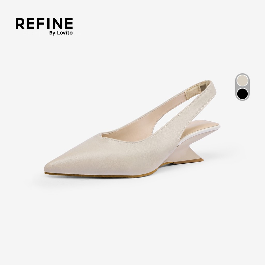 (Refine by Lovito) Sapatos De Salto Alto Elegantes E Simples Estilo Coreano Para