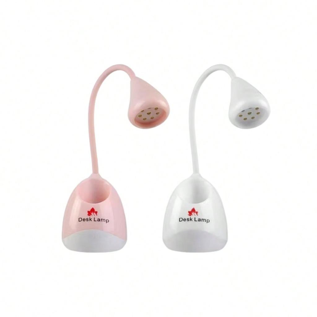 Luminária UV LED de Mesa Flexível para Alongamento de Unhas e Nail Art – Recarregável com Porta Objetos
