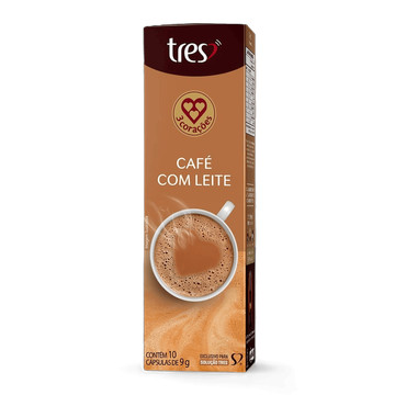 Café com Leite em Cápsula 3 Corações